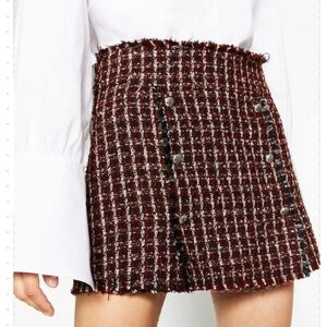 short plaid skirt